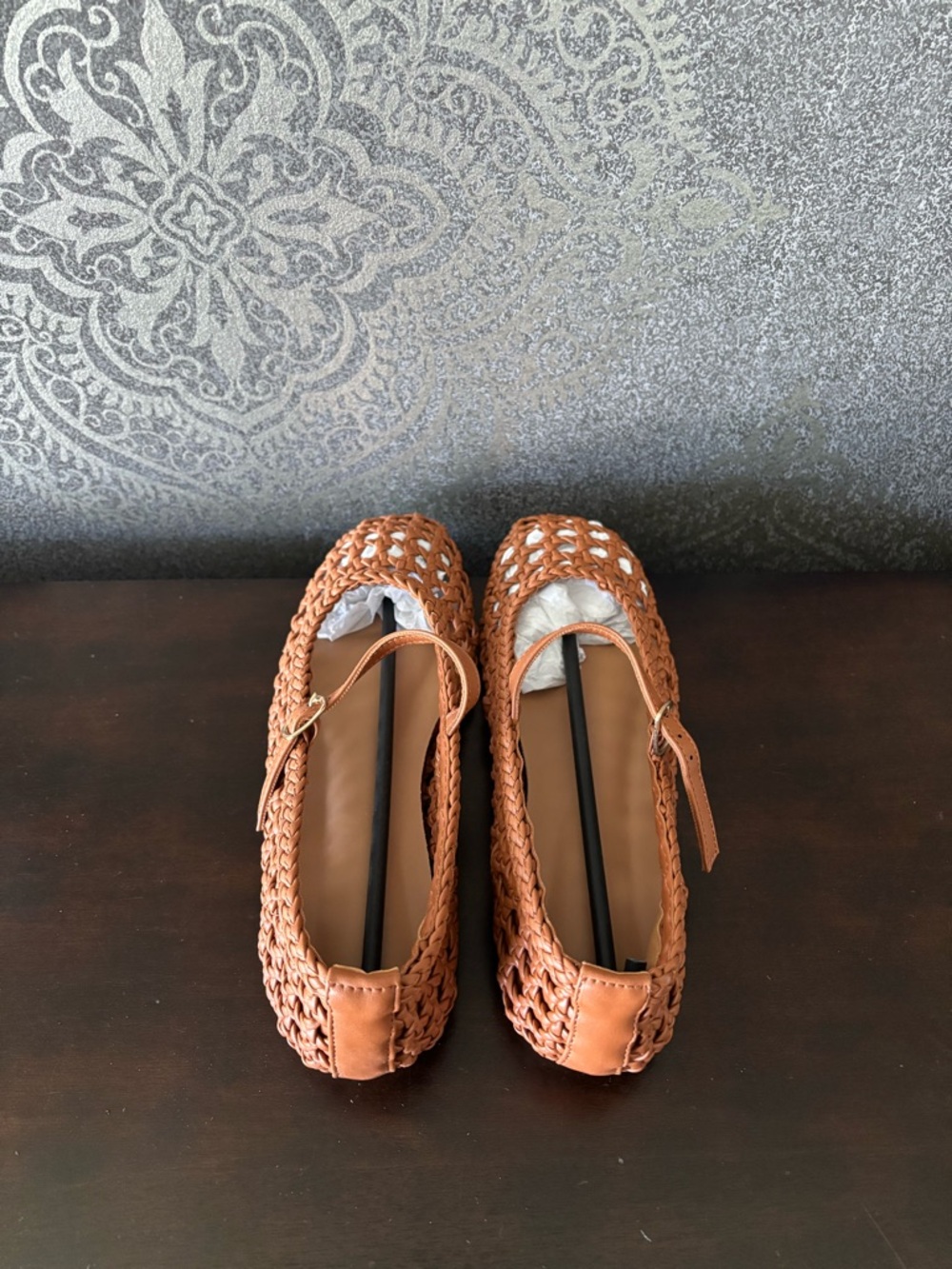 NWOT Braided Mary Jane Flats in Tan - Picture 3 of 5